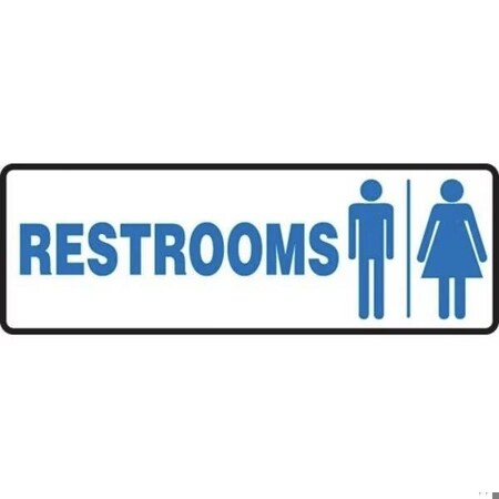 Accuform Restrooms (Men and Women), Accu-Shield, 4 in x 12 in, Mounting Holes MRST530XP